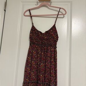 Passport Floral Mini Dress - Black and Pink